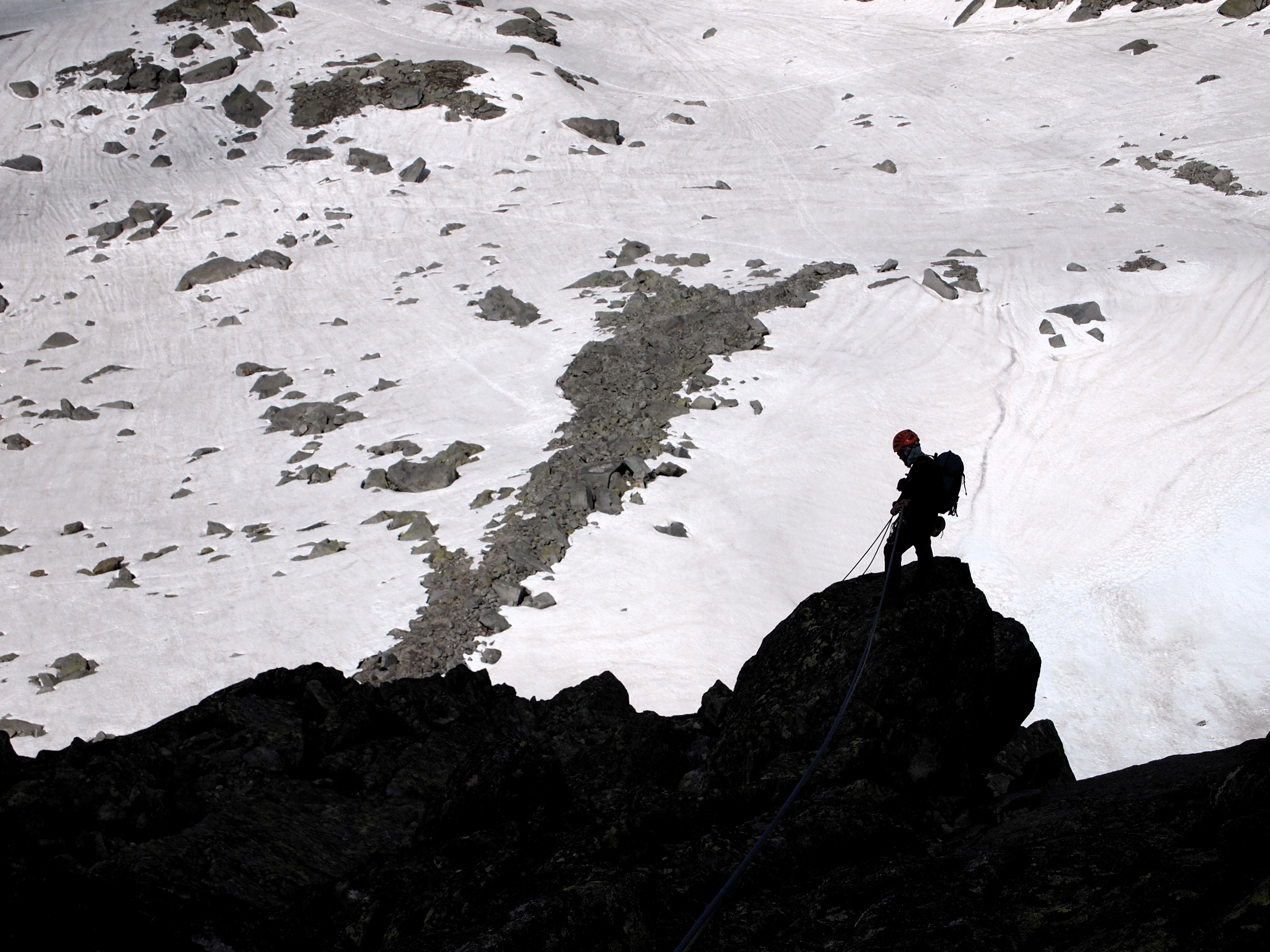 Getting down from Arete Des Papions, Chamonix